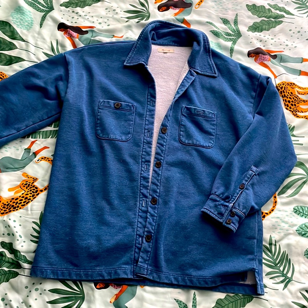 Indigo Terry Shirt-Jacket (worn once)